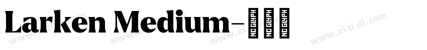 Larken Medium字体转换
